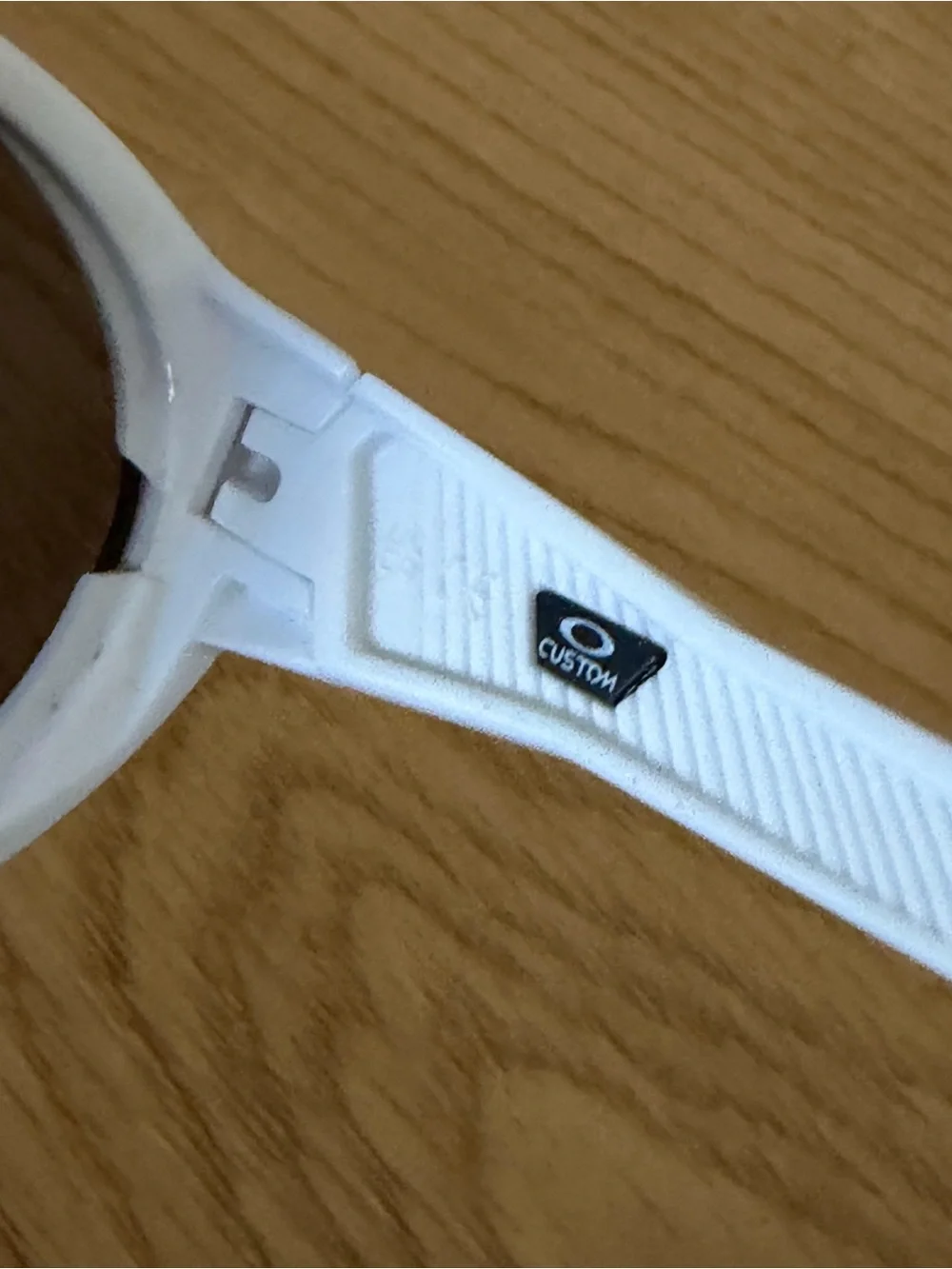 Oakley Clifden Custom White Round Sunglasses with Black Temples